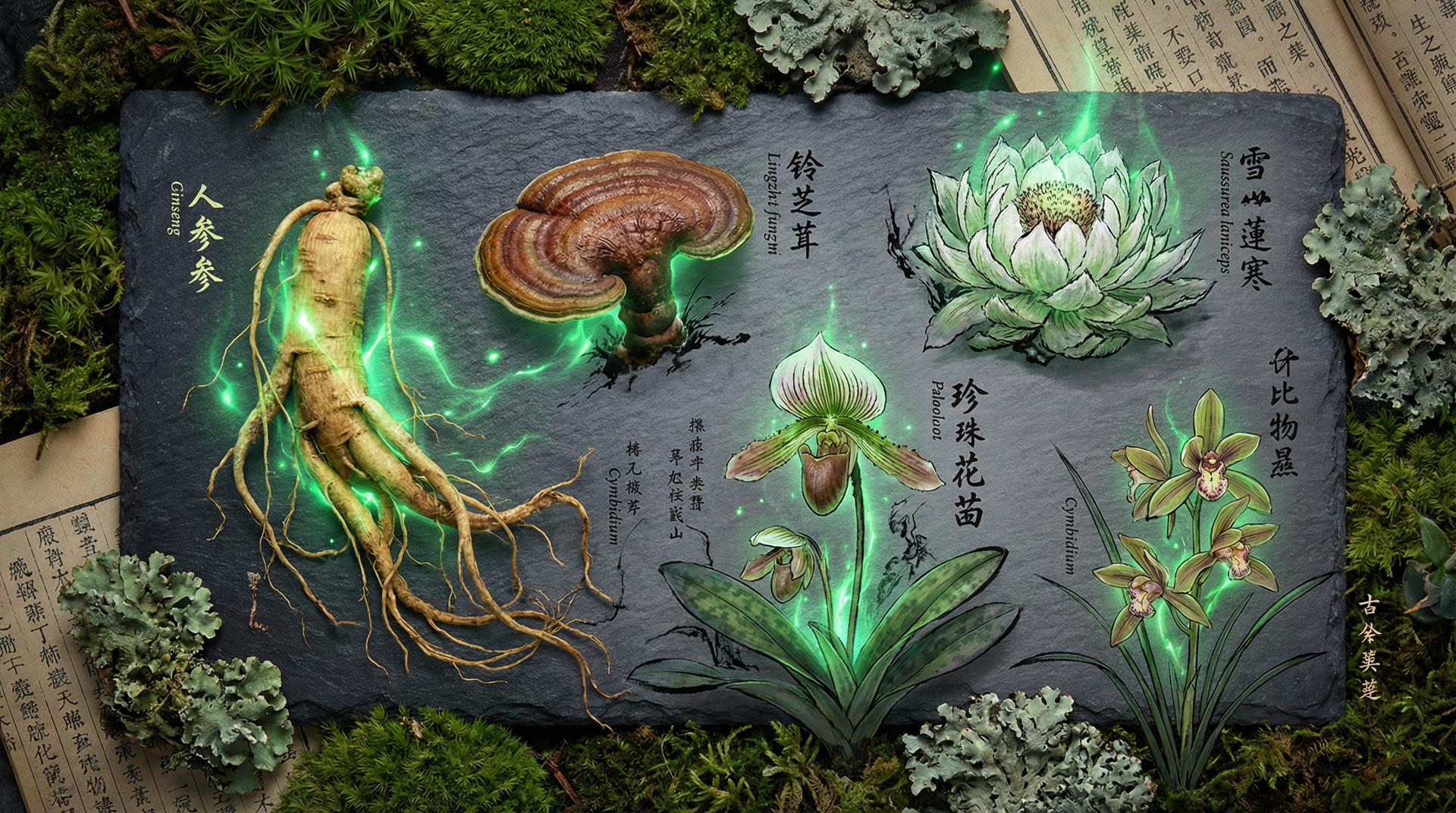 每日大赛植物视频-中药珍贵药材植物视频演示