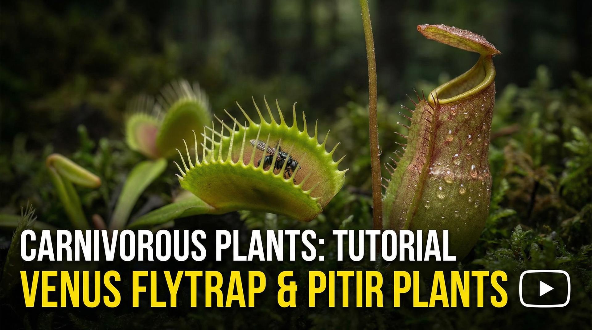 每日大赛植物视频教程-食虫植物捕蝇草视频演示